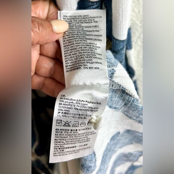 Desmond & Dempsey X H&M Banana Leaves Tropical Linen Dress - Picture 11 of 11